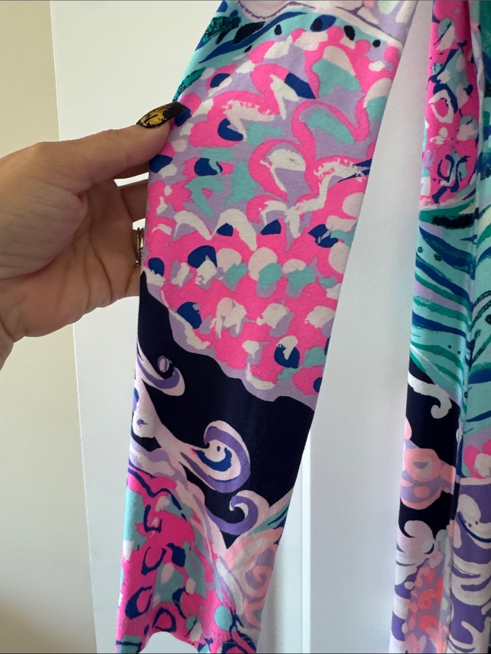 Lilly Pulitzer Pink Teal Off the shoulder - Picture 5 of 8